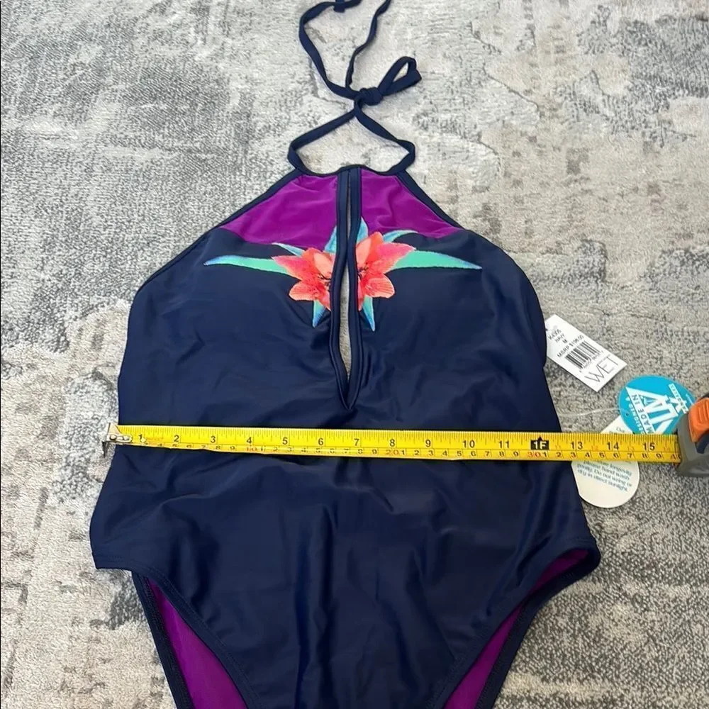 Navy Floral One-Piece Swimsuit